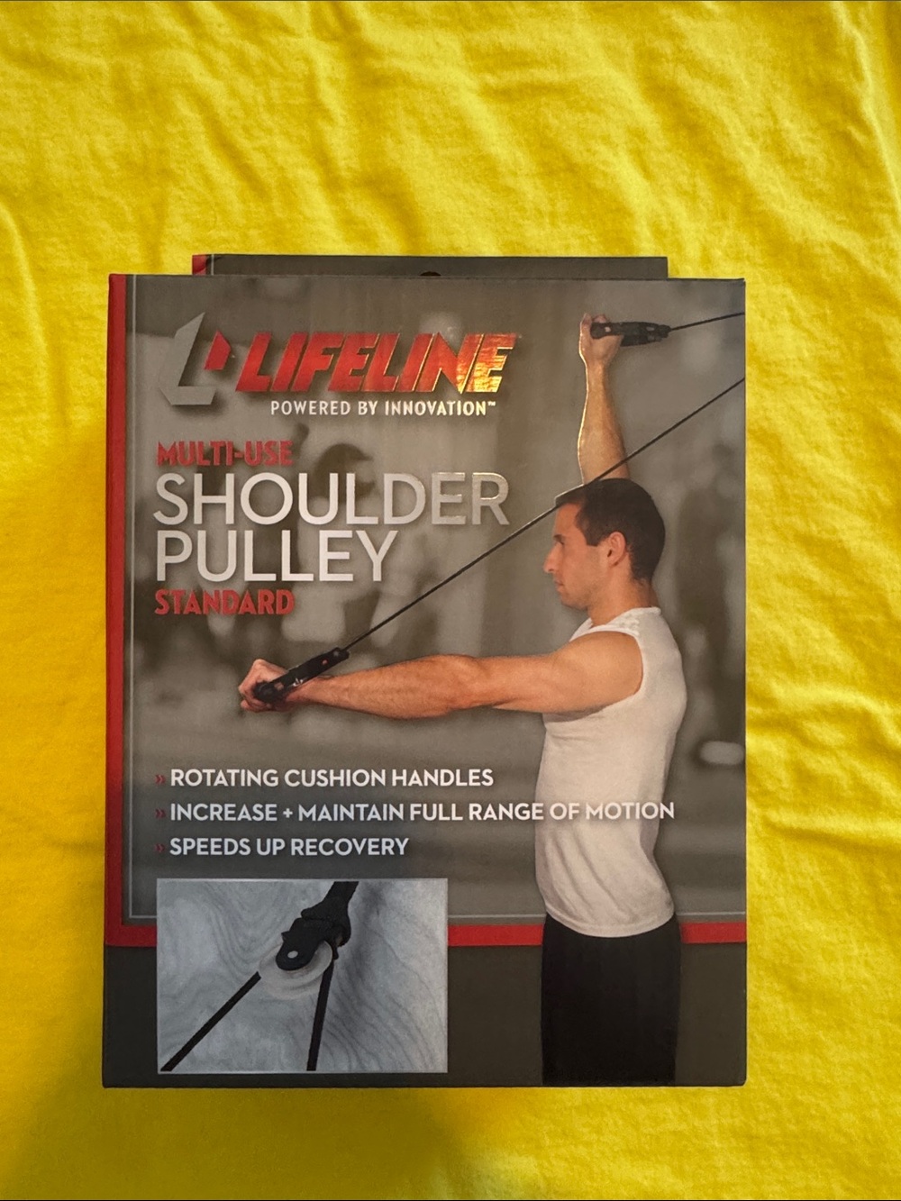 Multi-Use Shoulder Pulley - White/Red. NEW IN BOX
